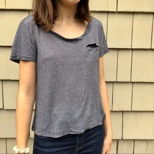 UO black and white striped t-shirt